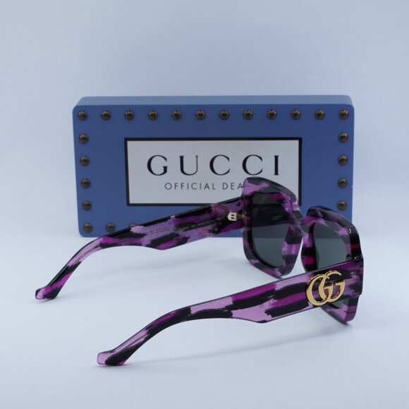 Gucci GG1547S 003 Square Sunglasses - Fuchsia/Grey